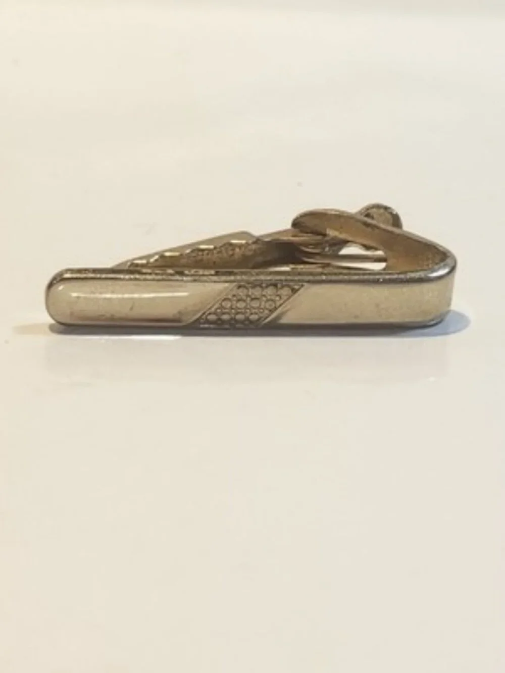 Vintage SHIELDS Gold Tone Tie Clip Clasp Bar